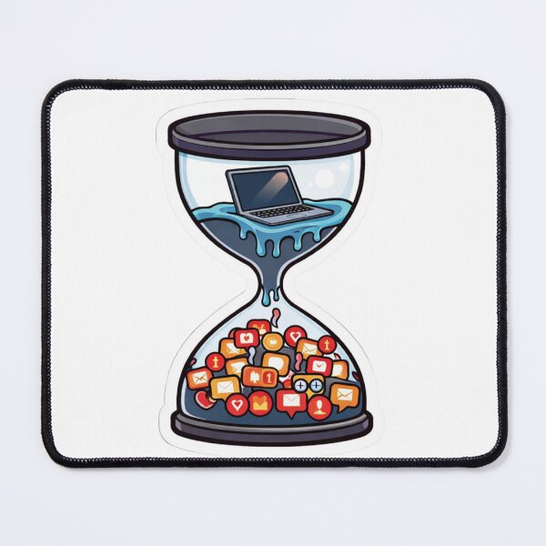 Item preview, Social Media Is Melting My Time Funny Digital Life Productivity Humor Design designed and sold by ZYNORAworld.