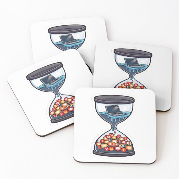Item preview, Social Media Is Melting My Time Funny Digital Life Productivity Humor Design designed and sold by ZYNORAworld.