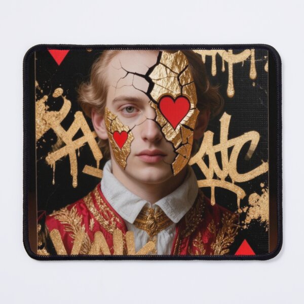 Item preview, Dark Jack of Hearts Playing Card Gold Graffiti Art Print designed and sold by sayntastic.