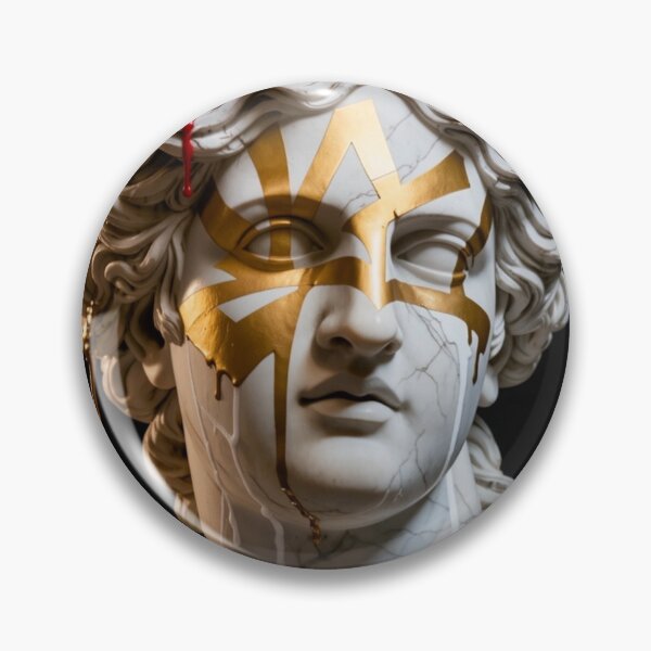 Item preview, Marble Sculpture Red Crown Graffiti Street Art Luxury Print designed and sold by sayntastic.