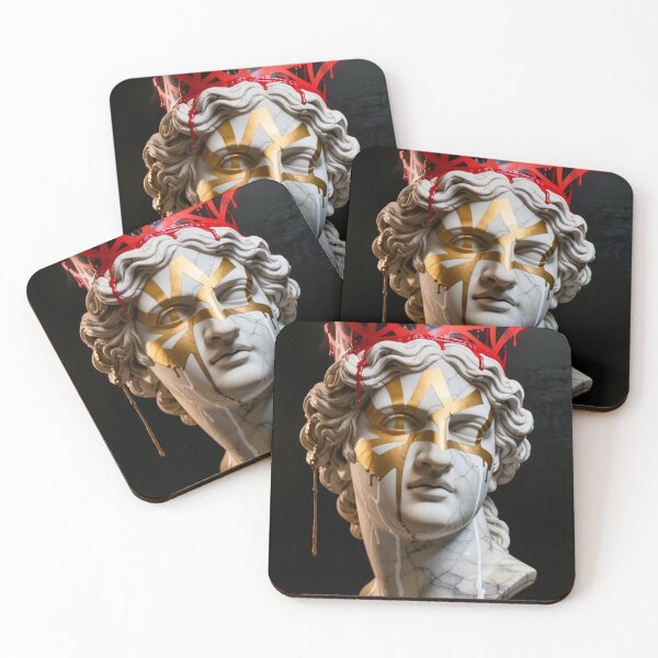 Artikelvorschau, Marble Sculpture Red Crown Graffiti Street Art Luxury Print entworfen und verkauft von sayntastic.