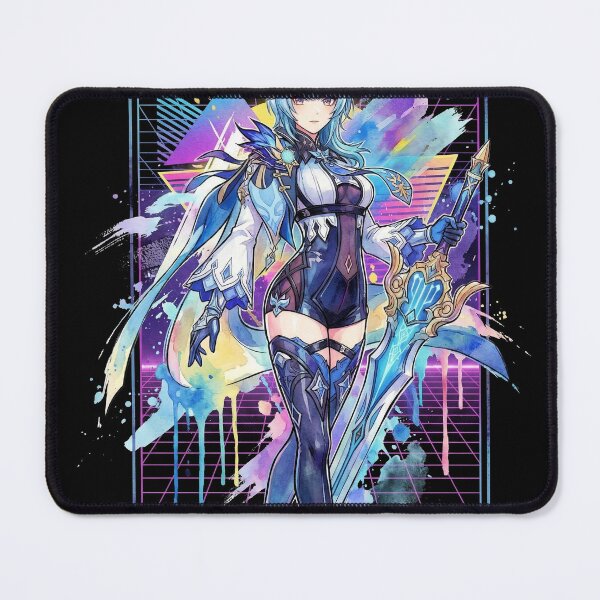 Item preview, Genshin Impact Eula Vaporwave Neon Palm Tree Sunset Design designed and sold by Senpaiwaves.