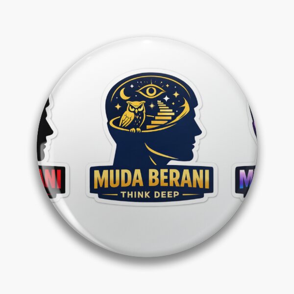 Item preview, Muda Berani Think Deep – Wisdom Mindset Sticker | Bold Minimalist Philosophy Design designed and sold by Wander Pop Studio.