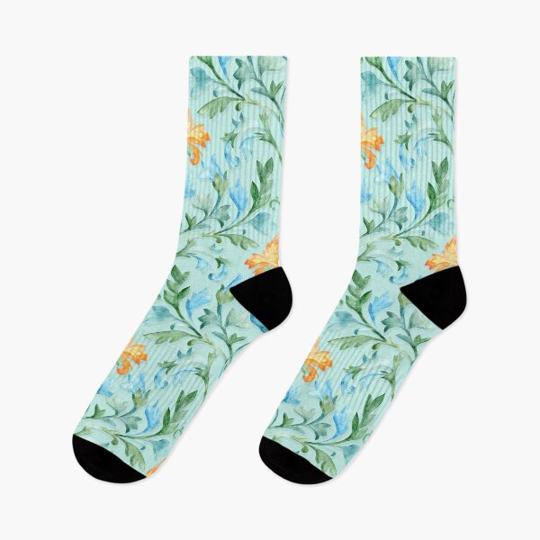 Item preview, Elegant Botanical Florentine Damask in Blue and Green  designed and sold by micklyn.