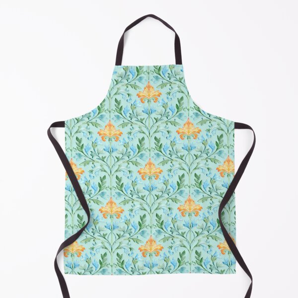 Item preview, Elegant Botanical Florentine Damask in Blue and Green designed and sold by micklyn.