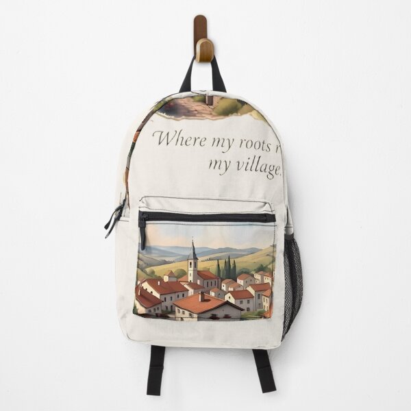 Item preview, Peaceful Rural Village Landscape Watercolor Art designed and sold by MCV-Designs.