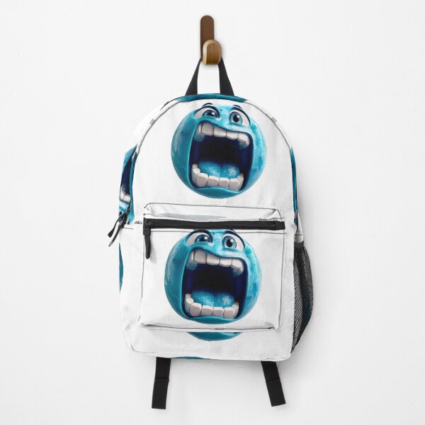 Item preview, Screaming Blue Cartoon Face - Expressive Funny Emoji Style Art Print designed and sold by DesignArtist.ia.