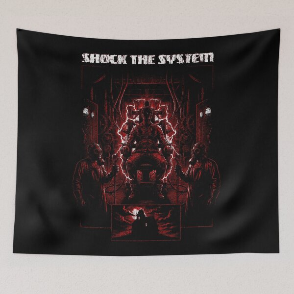 Item preview, SHOCK THE SYSTEM – Dark Electric Chair Horror Industrial Artwork designed and sold by BVNKGRAPH WORKS.