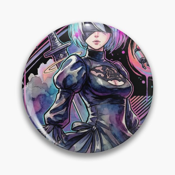 Item preview, NieR Automata 2B Vaporwave Aesthetic Neon Synthwave Design designed and sold by Senpaiwaves.