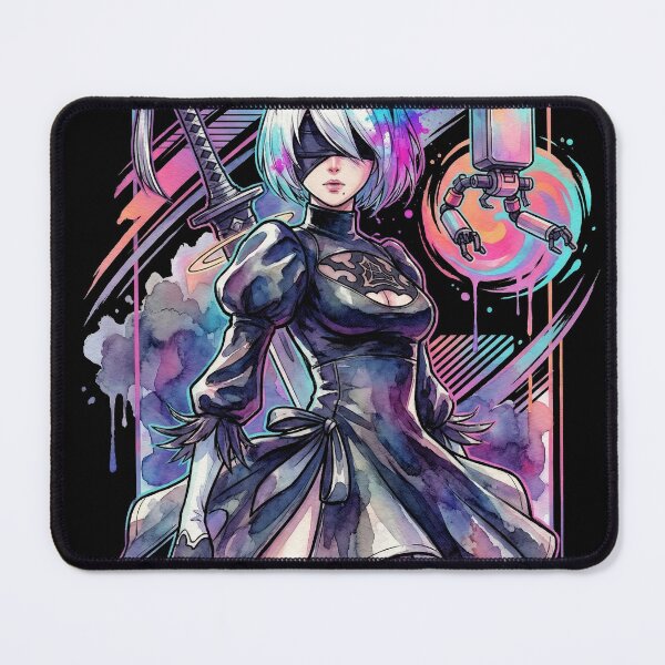Item preview, NieR Automata 2B Vaporwave Aesthetic Neon Synthwave Design designed and sold by Senpaiwaves.