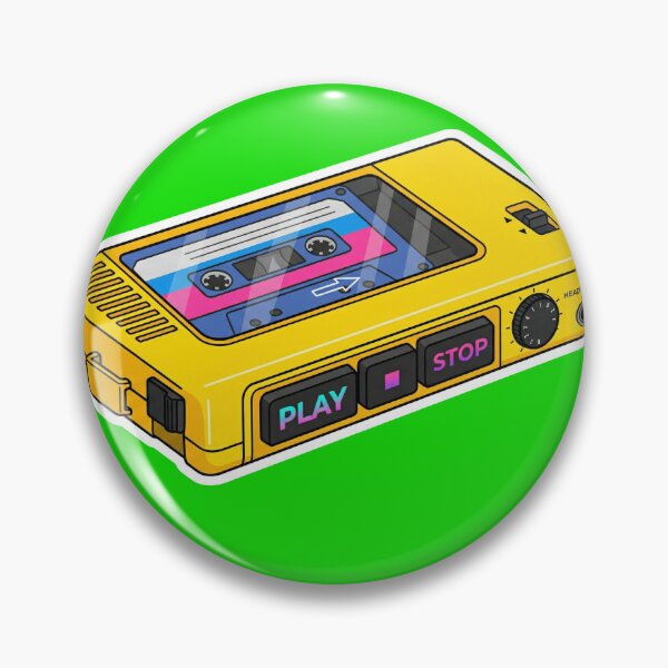 Item preview, etro 90s Yellow Portable Cassette Player - RAL Archive designed and sold by RewindArtLab.