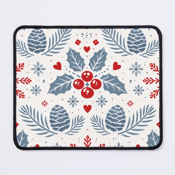 Item preview, Modern Nordic Holiday – Stylized Holly, Pine Cones, and Snowflakes designed and sold by OpenDreamArts.