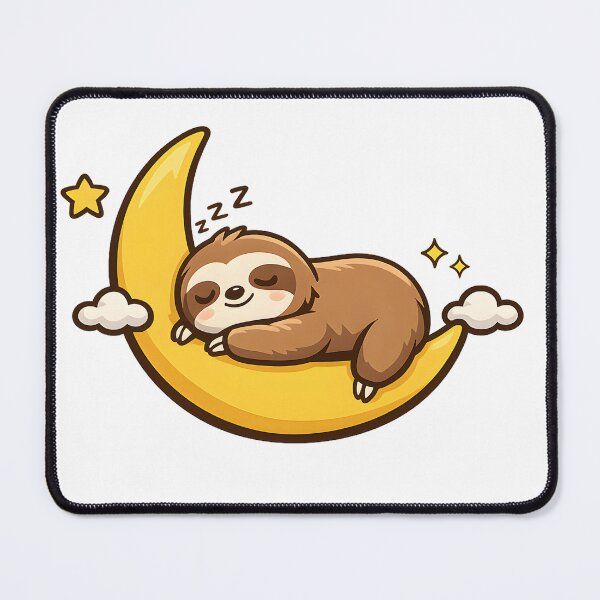 Item preview, Sleepy Sloth on Moon – Cute Cozy Night Vibes Cartoon designed and sold by jahiggin.
