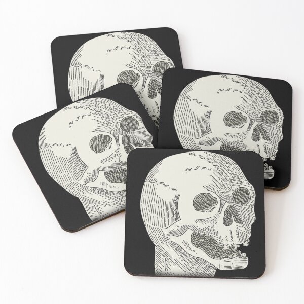 Item preview, Stylized Skull Skeleton | Memento Mori Laughing Skulls Meme designed and sold by Based History.