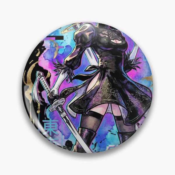 Item preview, 2B NieR Automata Vaporwave Synthwave Blindfold Aesthetic Icon designed and sold by Senpaiwaves.