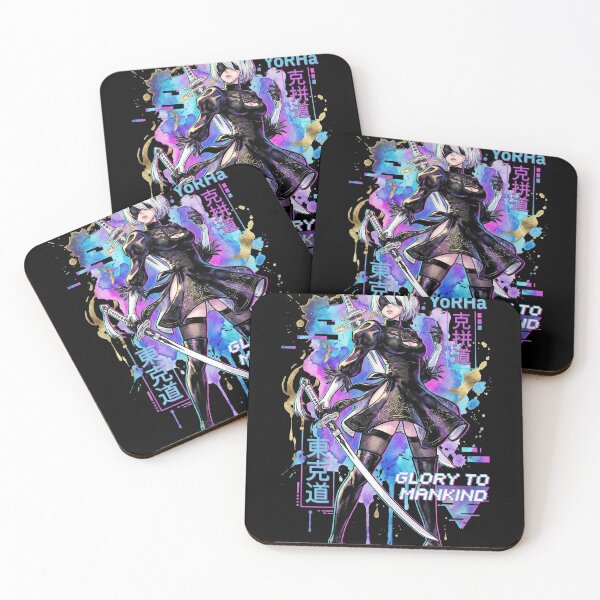 Item preview, 2B NieR Automata Vaporwave Synthwave Blindfold Aesthetic Icon designed and sold by Senpaiwaves.