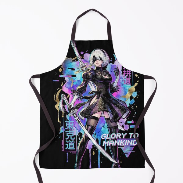 Item preview, 2B NieR Automata Vaporwave Synthwave Blindfold Aesthetic Icon designed and sold by Senpaiwaves.