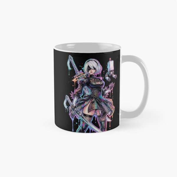 Item preview, NieR Automata 2B Vaporwave Neon Japanese Text Overlay Design designed and sold by Senpaiwaves.