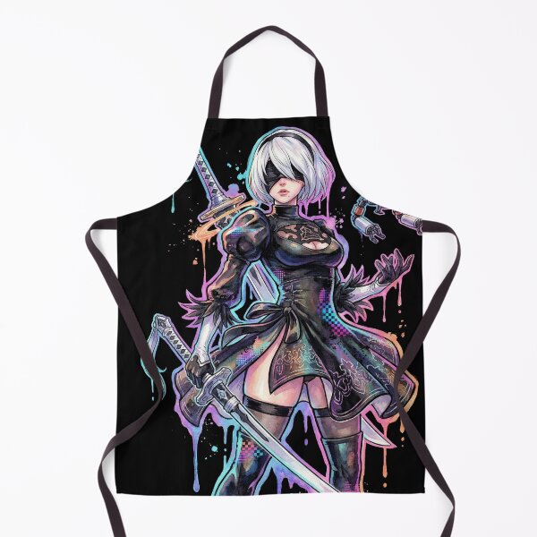 Item preview, NieR Automata 2B Vaporwave Neon Japanese Text Overlay Design designed and sold by Senpaiwaves.