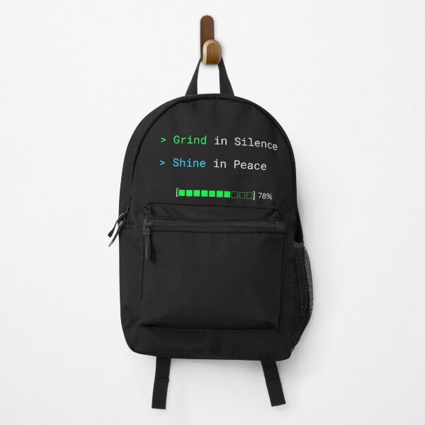 Item preview, Grind In Silence Shine In Peace - Tech Minimalism Loading Bar designed and sold by WortStudio.