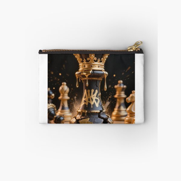 Item preview, Dark Gold Chess King Cracked Graffiti Luxury Street Art Print designed and sold by sayntastic.