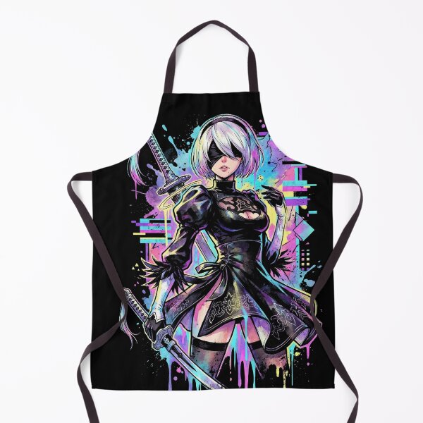 Item preview, NieR Automata 2B Vaporwave CRT Glitch Effect Art designed and sold by Senpaiwaves.