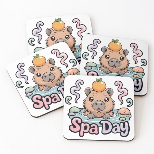 Item preview, Capybara Spa Day – Cute Kawaii Animal Relax Self Care Vibes designed and sold by OlGe.