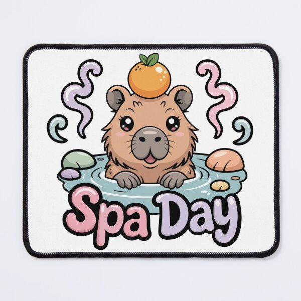 Item preview, Capybara Spa Day – Cute Kawaii Animal Relax Self Care Vibes designed and sold by OlGe.