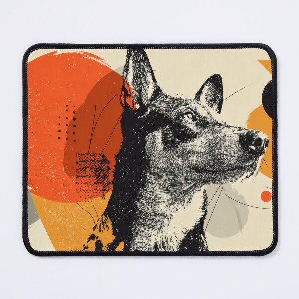 Item preview, Dog artwork with abstract shapes designed and sold by anytka.
