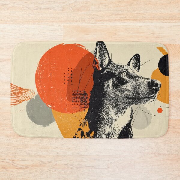 Item preview, Dog artwork with abstract shapes designed and sold by anytka.