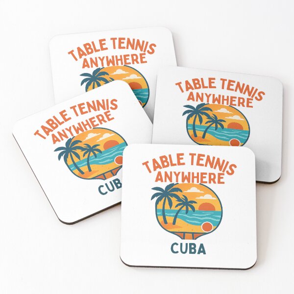 Item preview, Cuba Table Tennis Anywhere - Havana Beach Sunset Retro Ping Pong T-Shirt designed and sold by OhMyPingCo.