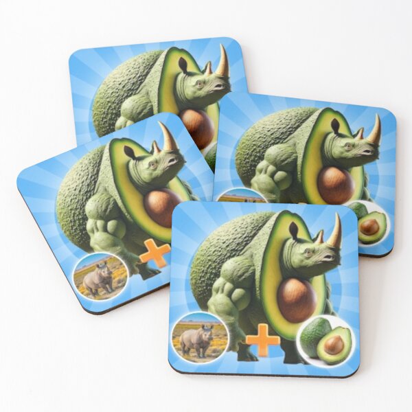 Item preview, Avocado Rhino – Weird Cursed Hybrid Meme designed and sold by EchoWave11.