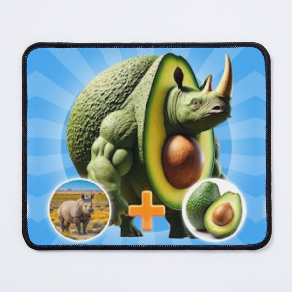 Item preview, Avocado Rhino – Weird Cursed Hybrid Meme designed and sold by EchoWave11.