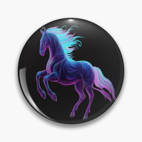 Item preview, Cyberpunk Horse - Neon Synthwave Stallion - 6th Dimension Spirit Art designed and sold by RS-Globalist-.