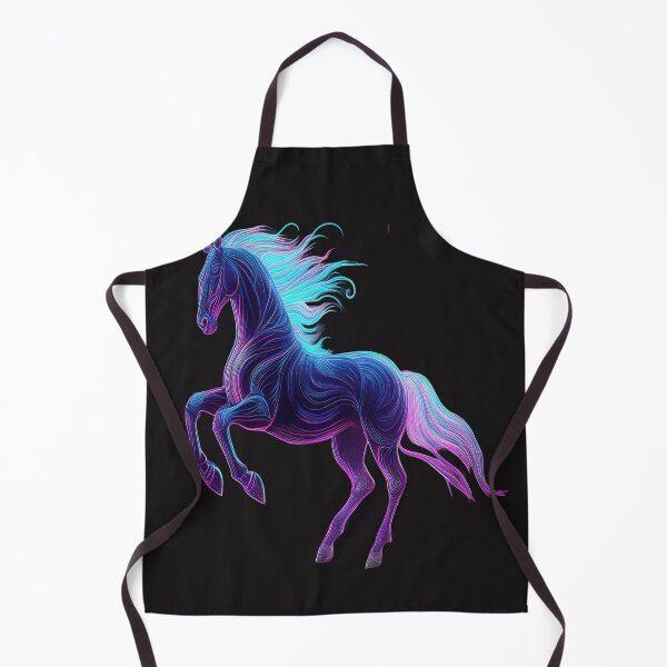 Item preview, Cyberpunk Horse - Neon Synthwave Stallion - 6th Dimension Spirit Art designed and sold by RS-Globalist-.
