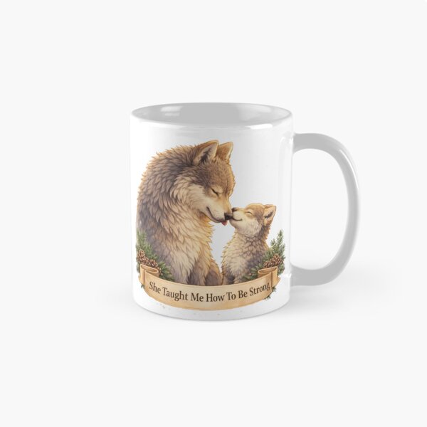 Item preview, She Taught Me How To Be Strong – Wolf Mom Mother's Day Gift Shirt designed and sold by MoodMinistry.