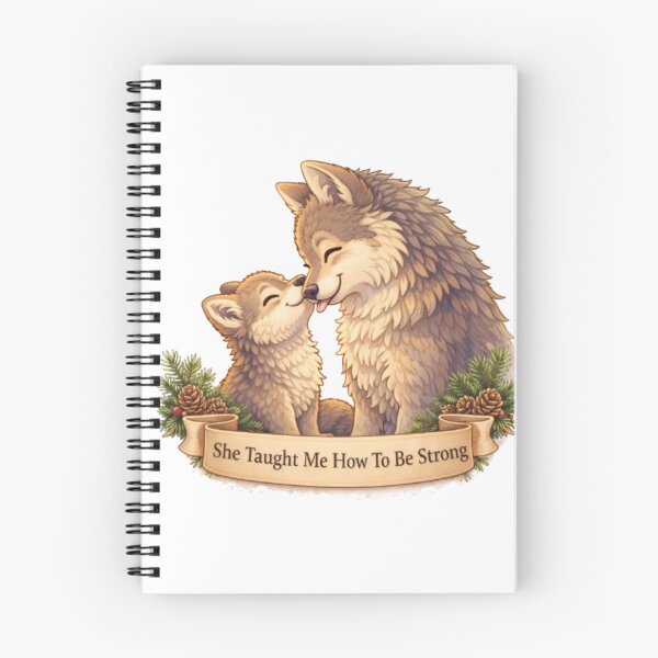 Item preview, Wolf Mom And Pup – She Taught Me How To Be Strong designed and sold by MoodMinistry.