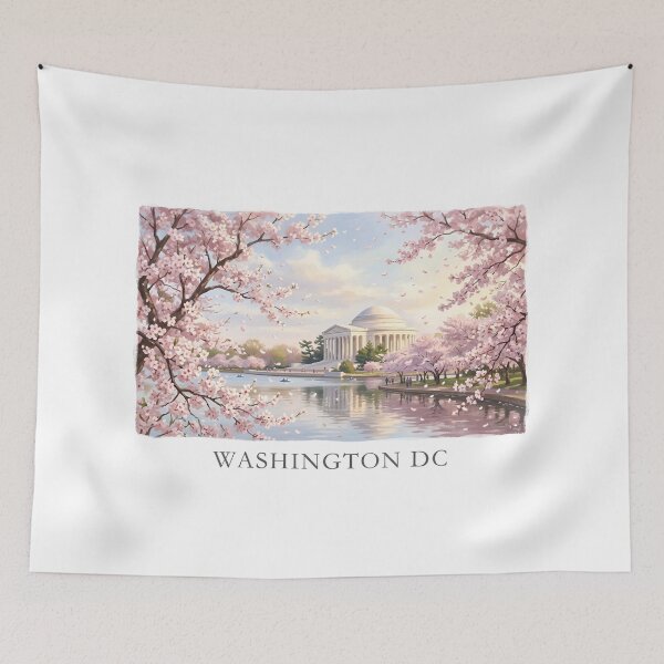 Item preview, Washington DC Watercolor Memorial Spring Lake designed and sold by Fenay Designs.
