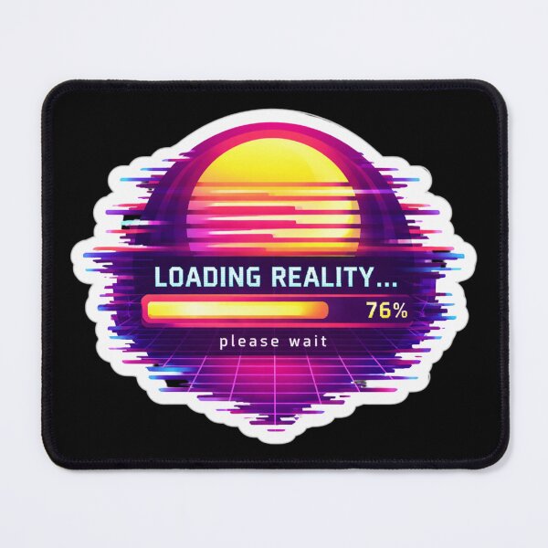 Item preview, Loading Reality Retro Synthwave Glitch Sticker designed and sold by Bug by Design.