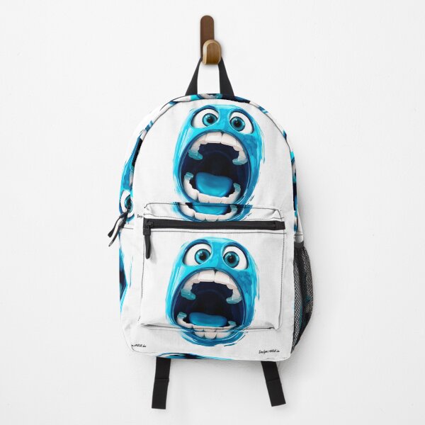 Item preview, Screaming Blue Cartoon Face - Expressive Funny Emoji Style Art Print designed and sold by DesignArtist.ia.