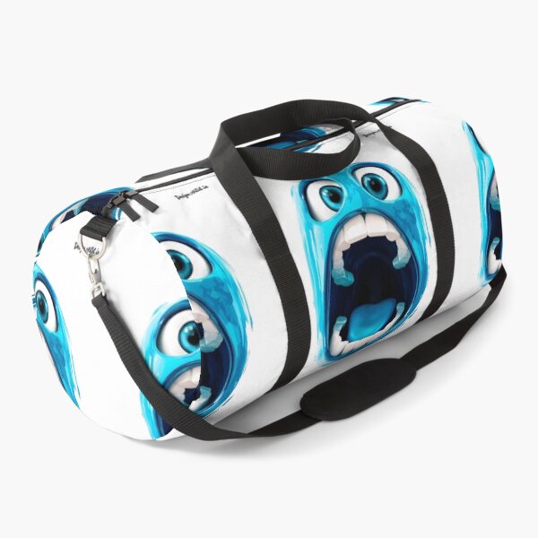 Item preview, Screaming Blue Cartoon Face - Expressive Funny Emoji Style Art Print designed and sold by DesignArtist.ia.