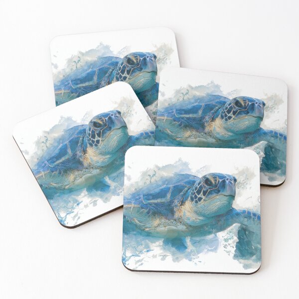 Item preview, Swimming green sea turtle in ocean designed and sold by anytka.
