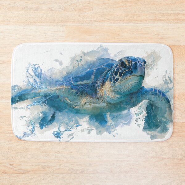 Item preview, Swimming green sea turtle in ocean designed and sold by anytka.
