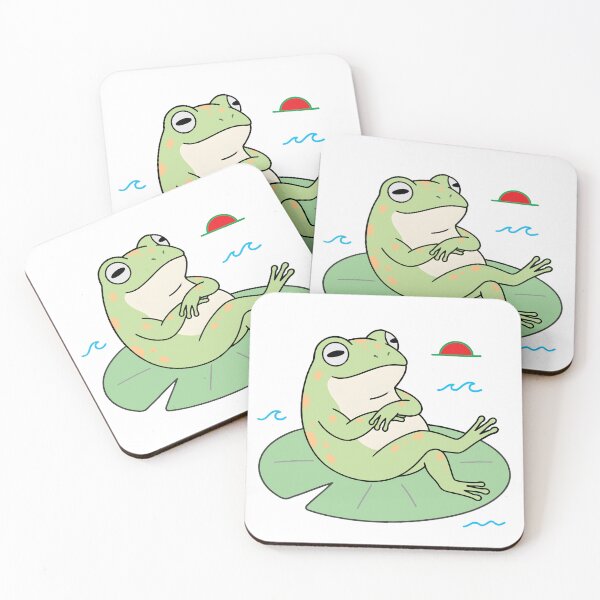 Item preview, Happy Frog Relaxing on a Lily Pad designed and sold by PholPol1959.