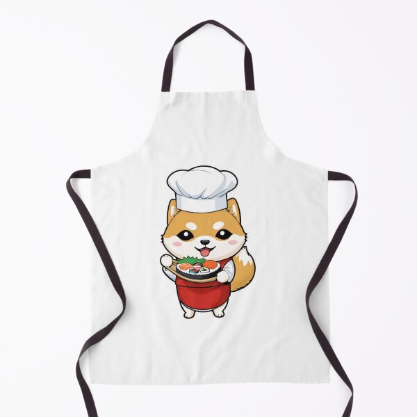 Item preview, Kawaii Shiba Inu Sushi Master Sticker - Cute Dog Chef with Sushi Platter designed and sold by Ekkyajong.