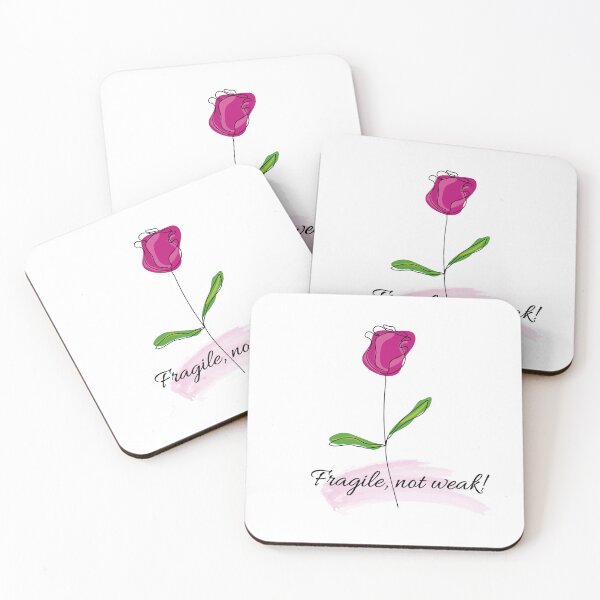 Item preview, Fragile Not Weak Rose Line Art – Aesthetic Minimalist Floral Graphic designed and sold by ARTmast777.