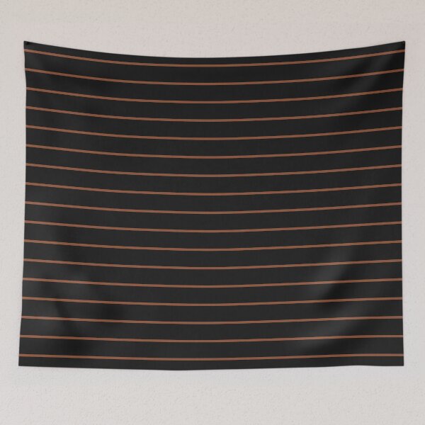 Item preview, Black And Copper Horizontal Pinstripes Pattern designed and sold by pattern-archive.