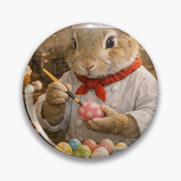 Item preview, Chef Rabbit Paints Easter Eggs designed and sold by Lyvion design.