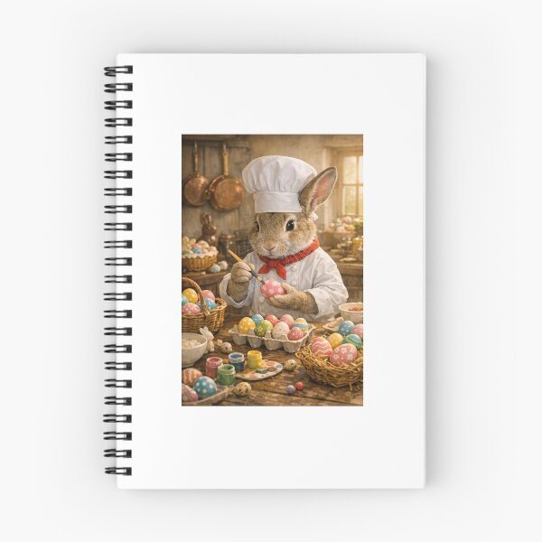Item preview, Chef Rabbit Paints Easter Eggs designed and sold by Lyvion design.