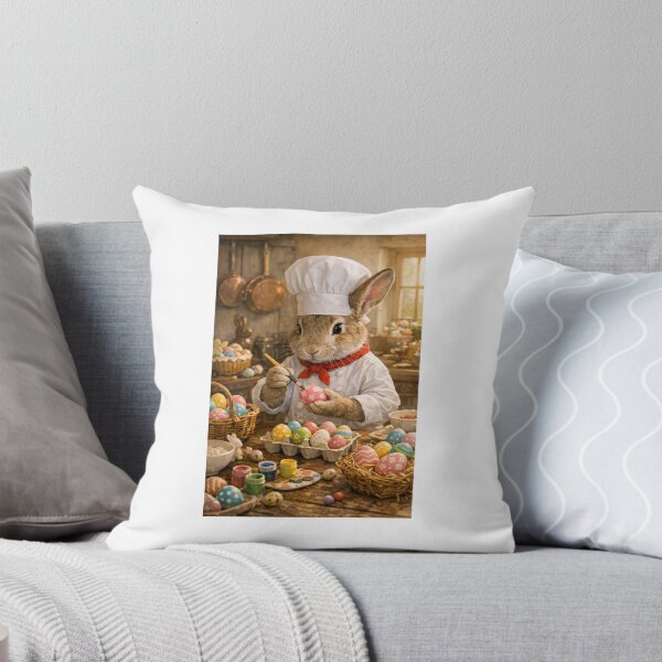 Item preview, Chef Rabbit Paints Easter Eggs designed and sold by Lyvion design.